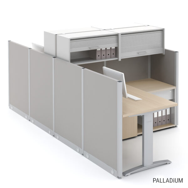 Desks with managerial side storage