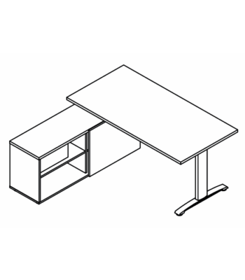 Desks with managerial side storage BRL16