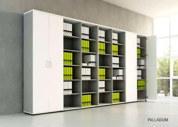 Storages and filing cabinets with metal shelves with 1129 – 1833 mm height