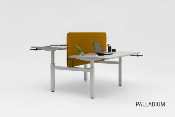 Bench desks with hand crank adjustment in the range of 650-1000 mm - sit-sit