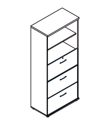 Filing drawers cabinets with 1129 - 1833 mm height A54D4