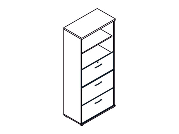 Filing drawers cabinets with 1129 - 1833 mm height A54D4