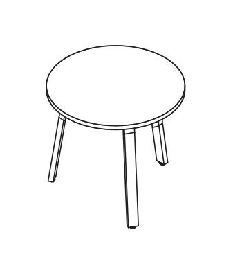 Meeting tables wooden leg PLD82